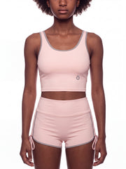 Fulvia Block Yoga Tank Top - In Light Pink