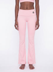 Women's High Rise Flared Yoga Pants - In Pink