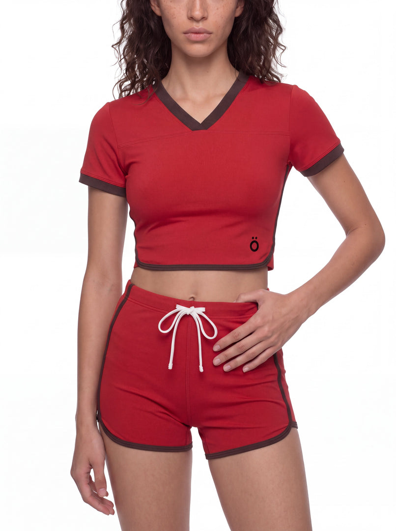 Avita Block Performance T-Shirt - In Red