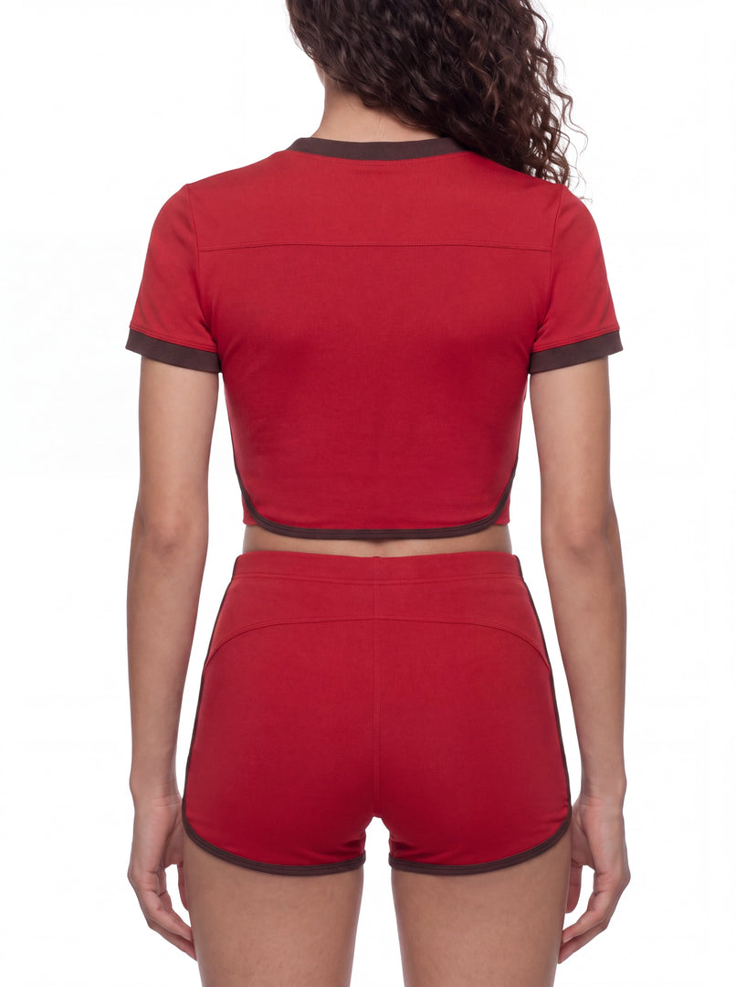 Avita Block Performance T-Shirt - In Red