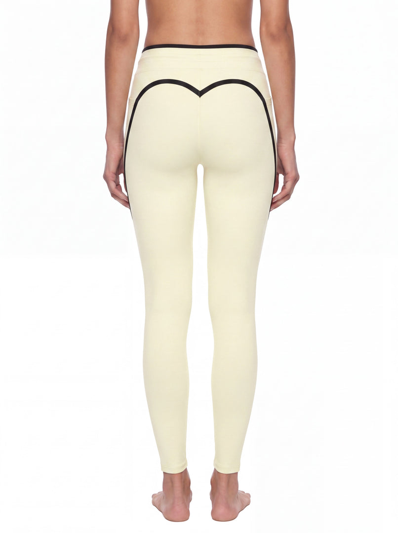 Gemina Block Yoga Leggings - In White