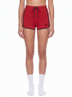 Load image into Gallery viewer, Mira High Rise Color Block Yoga Shorts - In Red
