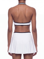 Load image into Gallery viewer, Diana Halter Color Block Yoga Sports Bra - In White

