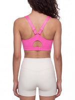 Load image into Gallery viewer, Beatrix Yoga Sports Bra - White &amp; Pink
