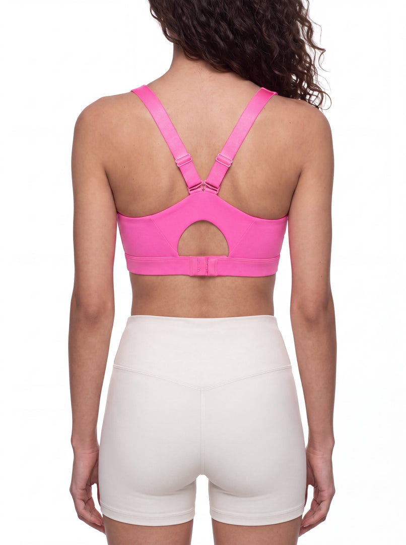 Beatrix Yoga Sports Bra - White & Pink