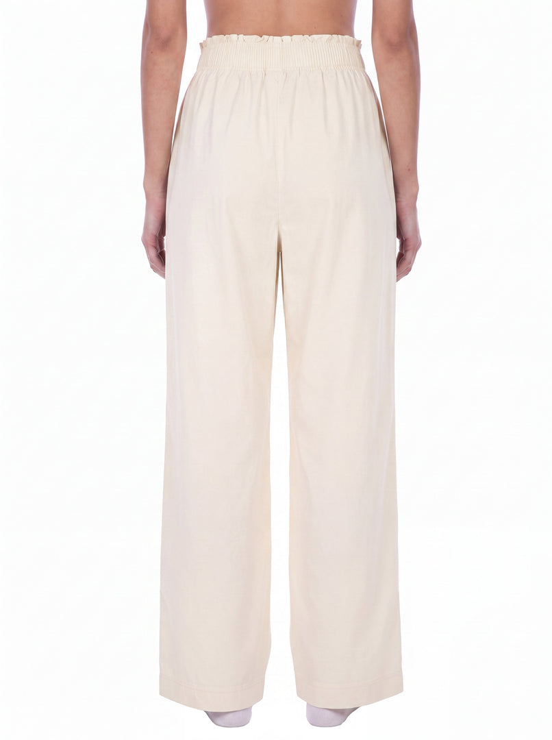 Virginia High Rise Wide Leg Pants - In Beige