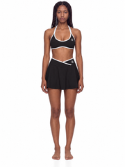 Diana + Pomona Color Block Matching Activewear Set - In Black