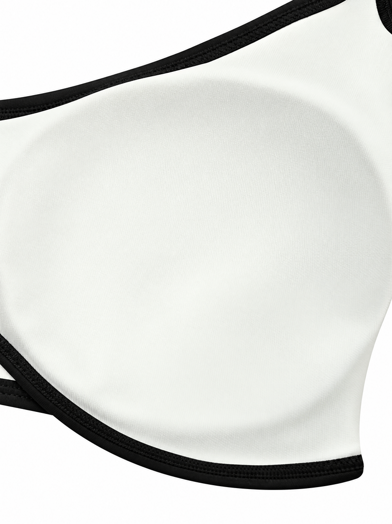 Diana + Pomona Color Block Matching Activewear Set - In White
