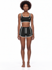 Ella + Mira Block Yoga Bra and Shorts Matching Set