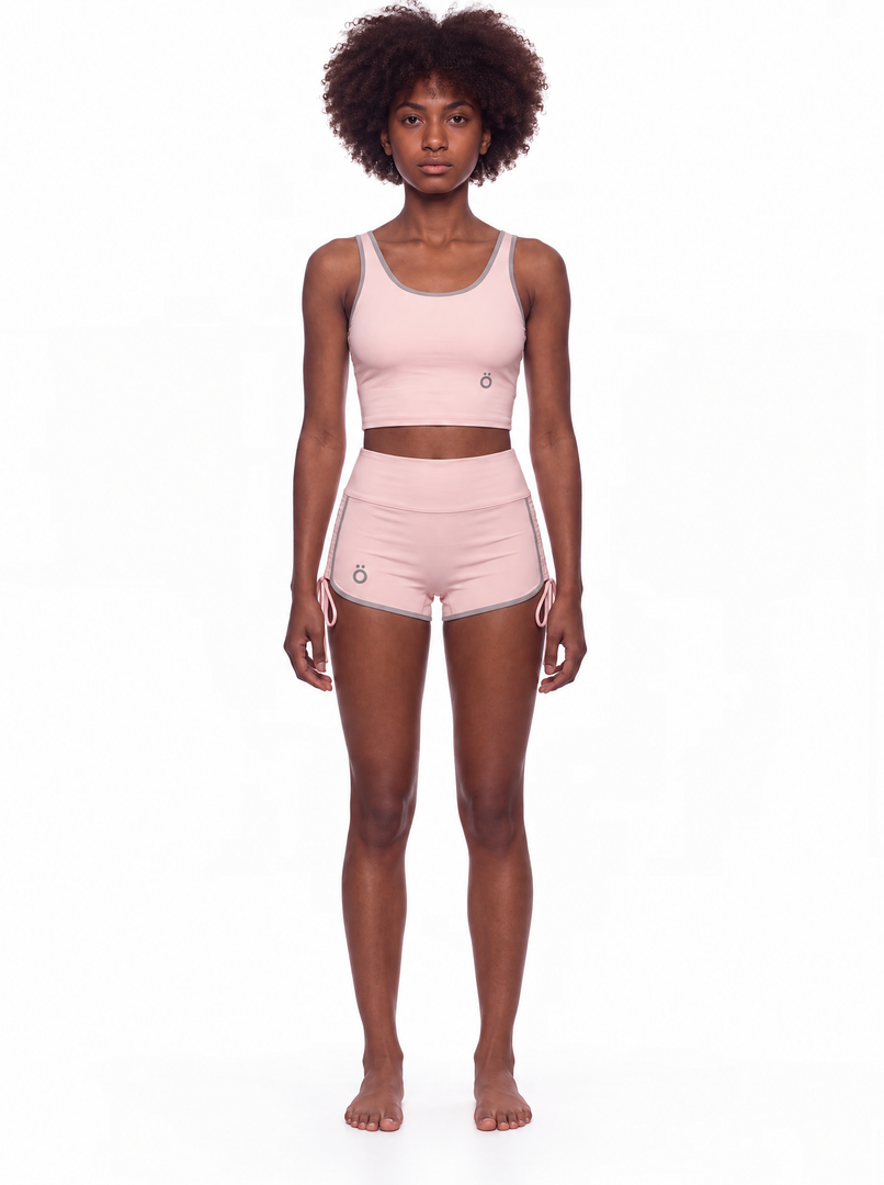 Fulvia + Delia Block Yoga Matching Set - In Light Pink