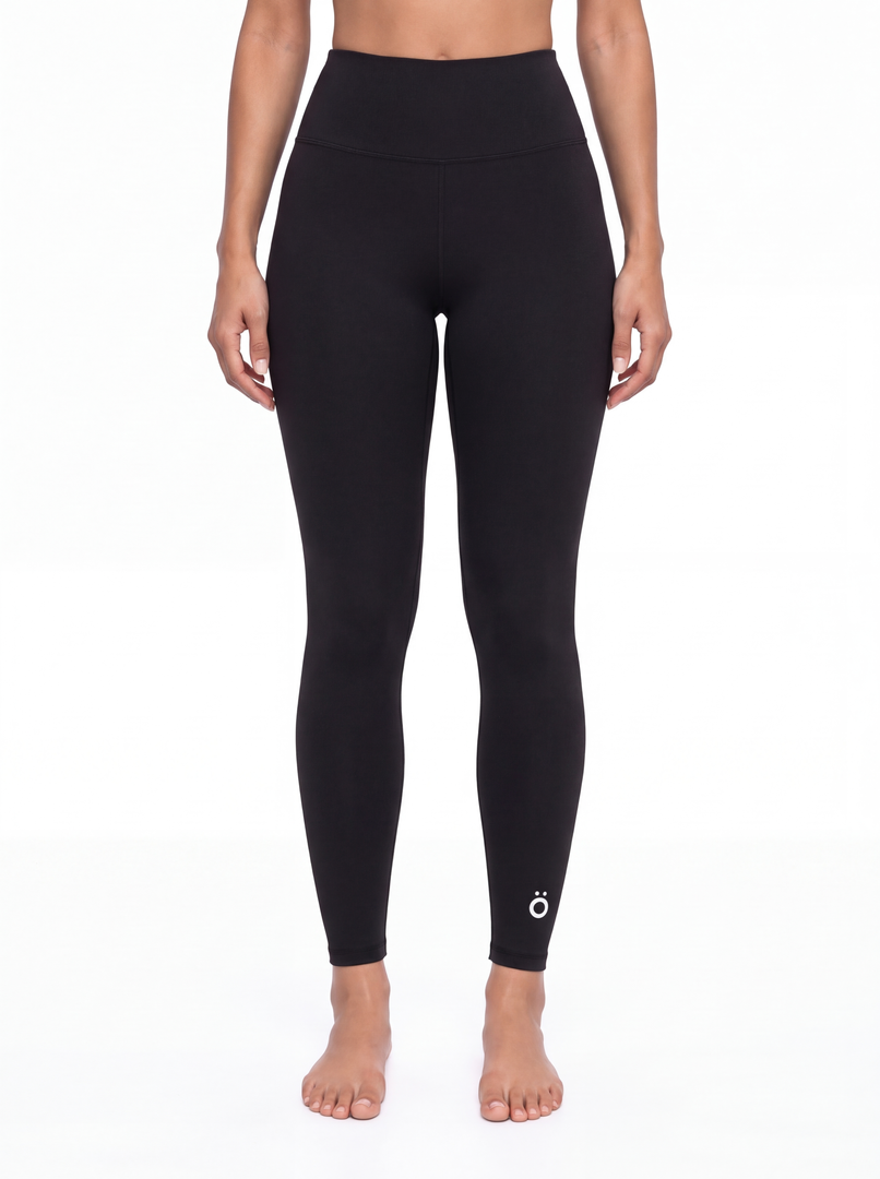 Honora High Waisted Yoga Leggings - In Black