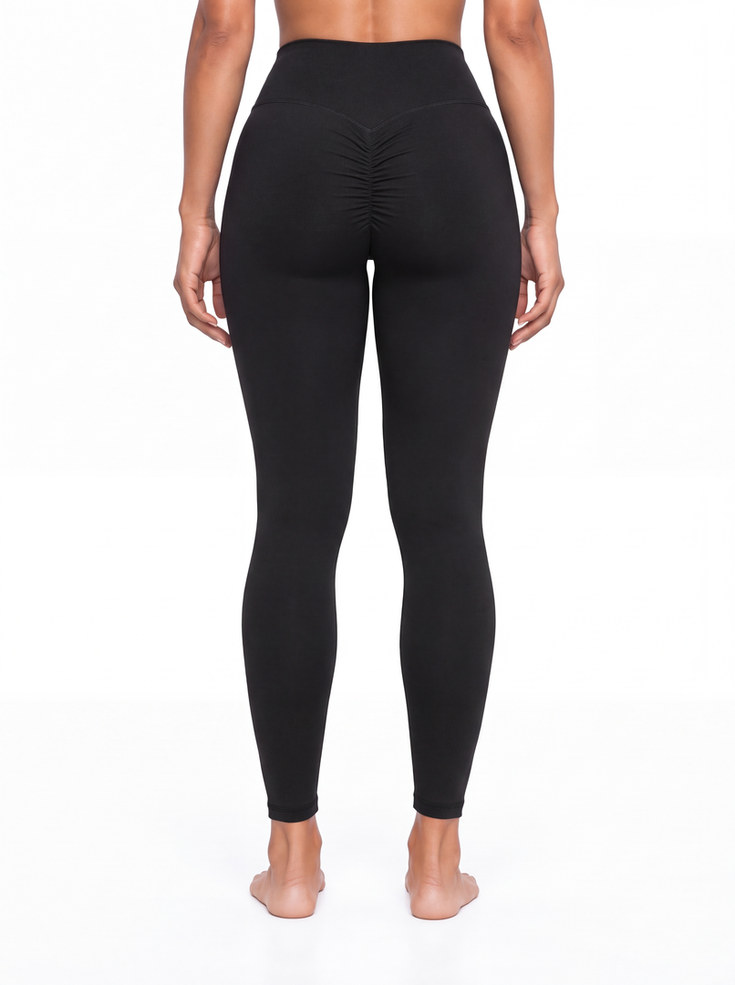 Honora High Waisted Yoga Leggings - In Black