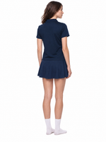 Load image into Gallery viewer, Vespera + Viola Block Polo &amp; Contrast Panel Skirt Matching Set
