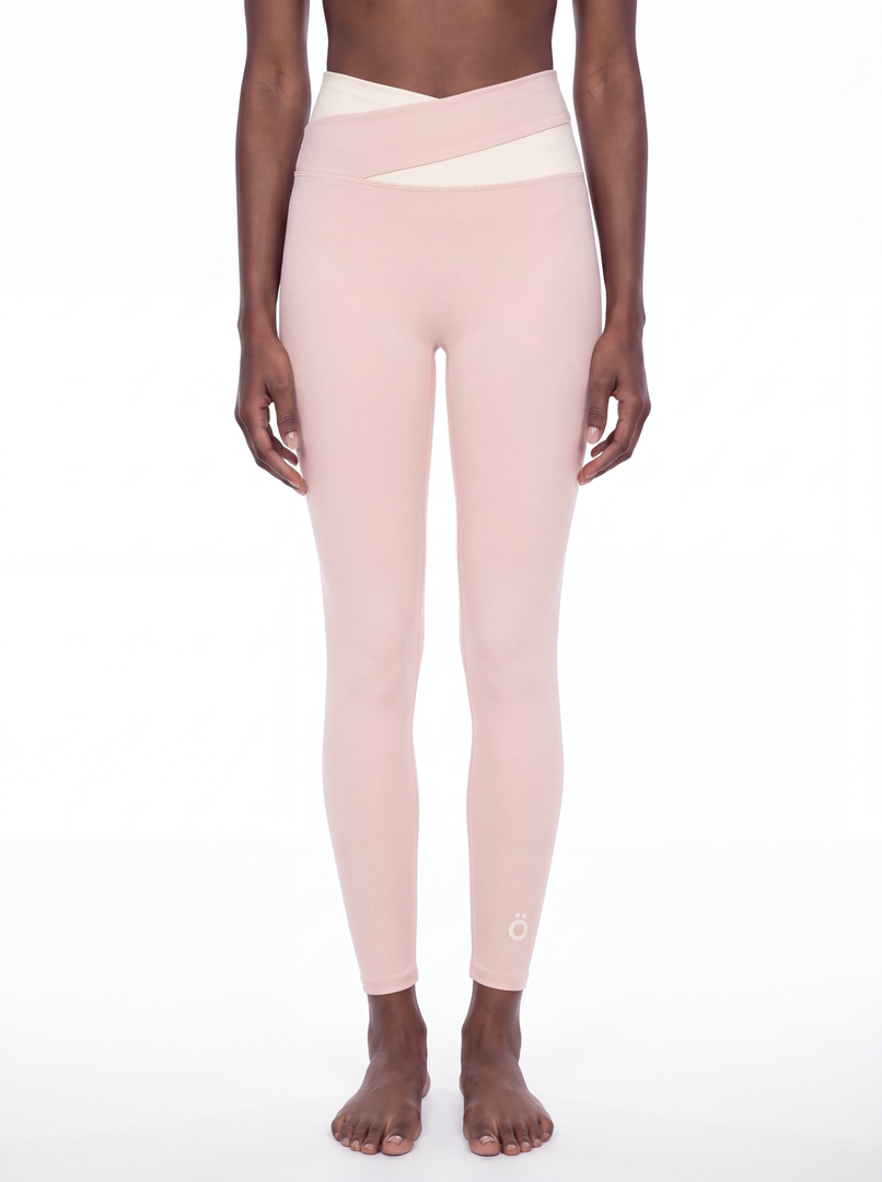 Juno Block Yoga Leggings - In Apricot