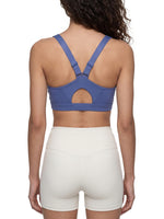 Load image into Gallery viewer, Beatrix Yoga Sports Bra - Black &amp; Navy Blue
