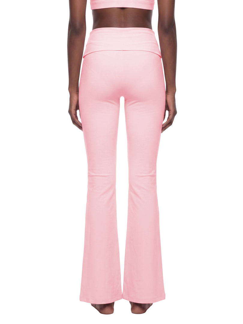 Women's High Rise Flared Yoga Pants - In Pink