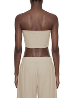 Load image into Gallery viewer, Rufina Ruched Cropped Tube Top
