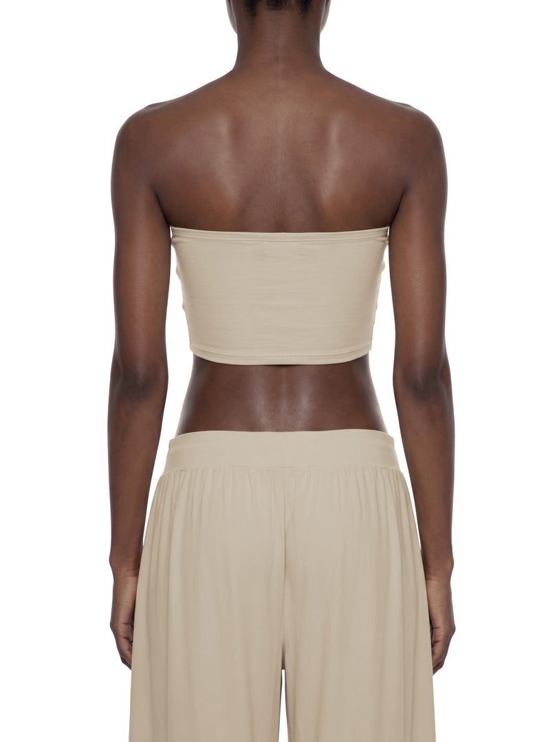 Rufina Ruched Cropped Tube Top