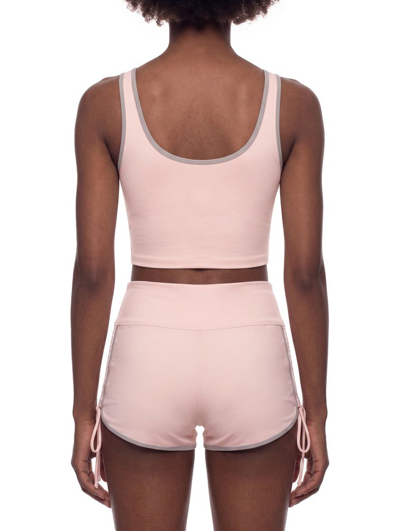 Fulvia Block Yoga Tank Top - In Light Pink