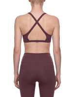 Load image into Gallery viewer, Vibia Yoga Sports Bra - Black &amp; Plum Purple
