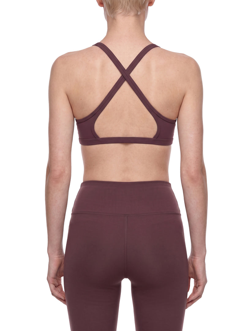 Vibia Yoga Sports Bra - Black & Plum Purple