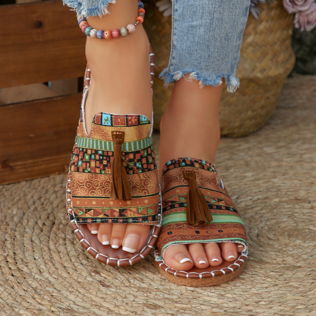 Women's Sandals Tassel Strap Slip On Casual Style