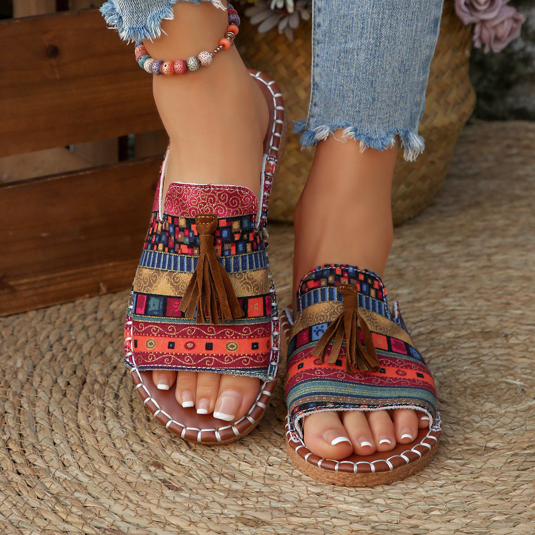 Women's Sandals Tassel Strap Slip On Casual Style