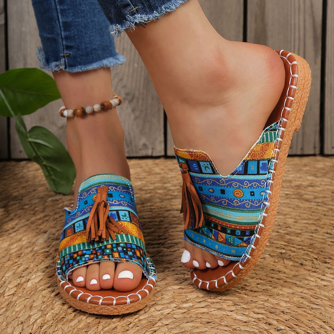 Women's Sandals Tassel Strap Slip On Casual Style