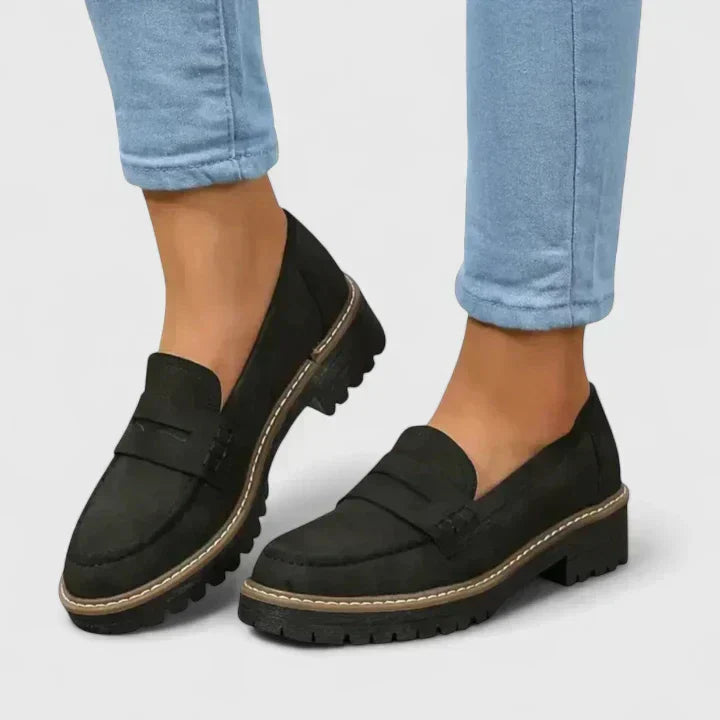 Women's Loafers Penny Strap Chunky Sole Slip On Style