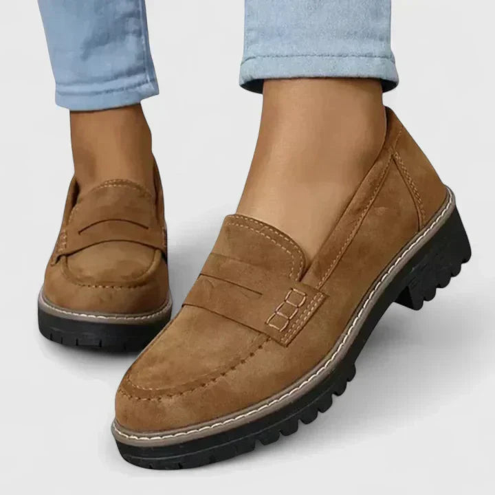 Women's Loafers Penny Strap Chunky Sole Slip On Style