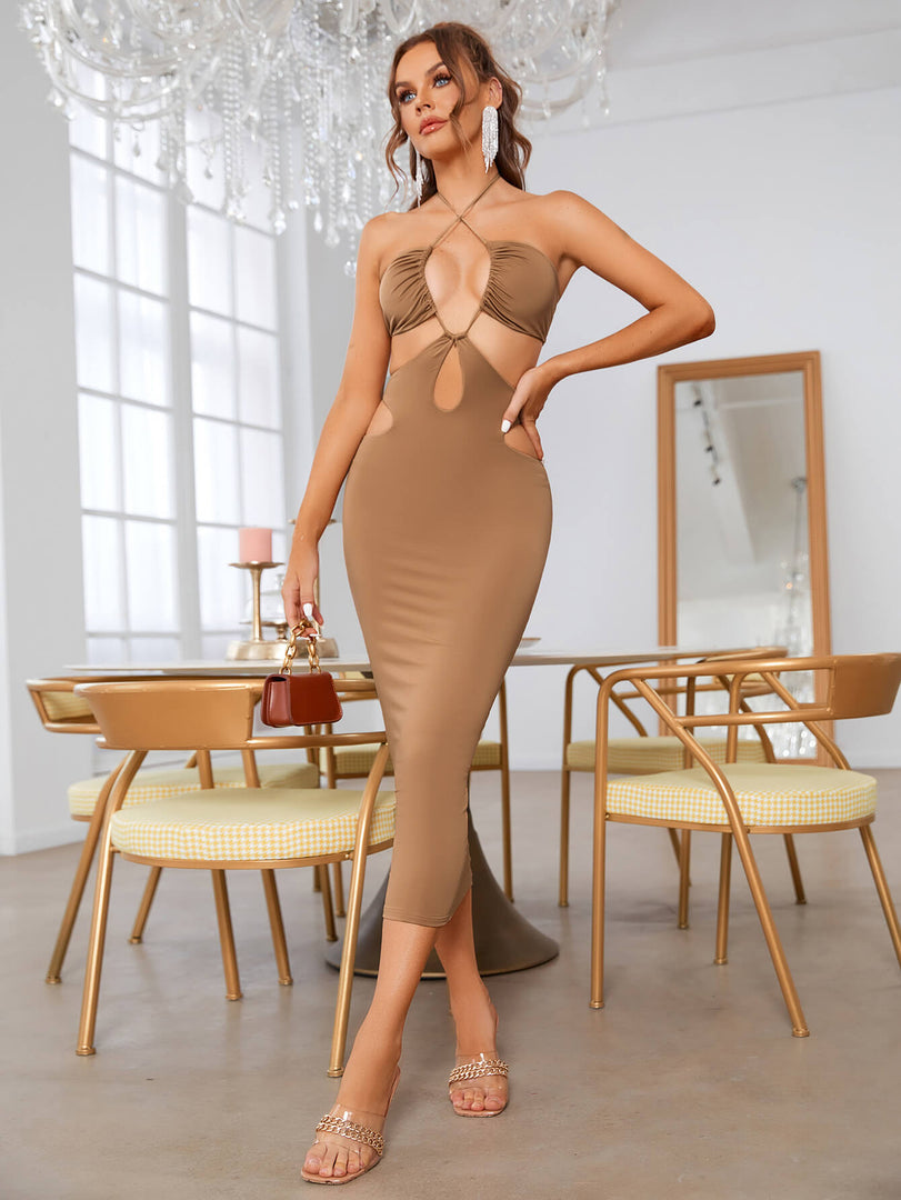 Sleeveless Cut Out Long Bodycon Dress | Prom Dress, Formal Dress