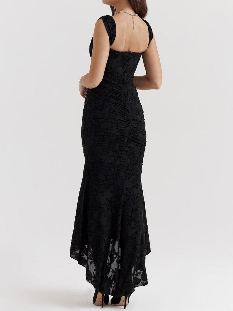 Women's Mother of the Bride Dresses Corset Bodice Jacquard Lace Mermaid Midi