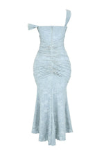 Load image into Gallery viewer, Women's Mother of the Bride Dresses Corset Bodice Jacquard Lace Mermaid Midi
