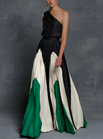 Load image into Gallery viewer, Mia | Elegant Pleated Maxi Dress for Formal Wedding Guest Style

