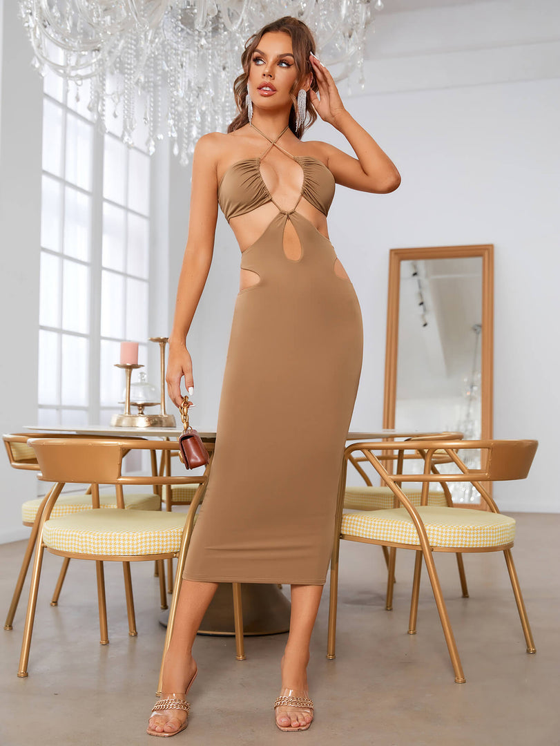 Sleeveless Cut Out Long Bodycon Dress | Prom Dress, Formal Dress