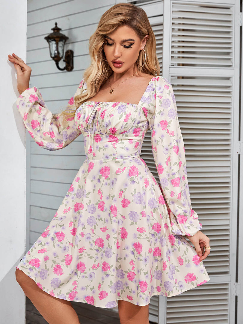 Tie Front Ditsy Floral Dress | Wedding Guest Dress, Vacation Dress