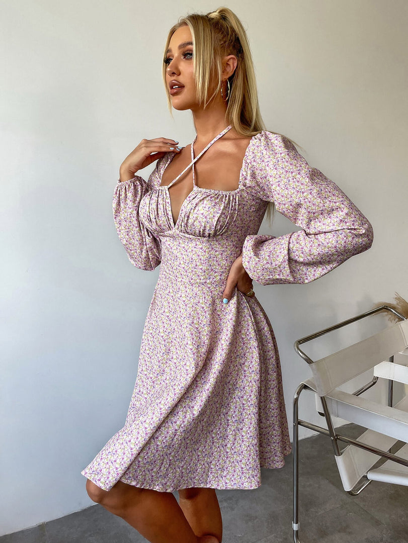 Tie Front Ditsy Floral Dress | Wedding Guest Dress, Vacation Dress