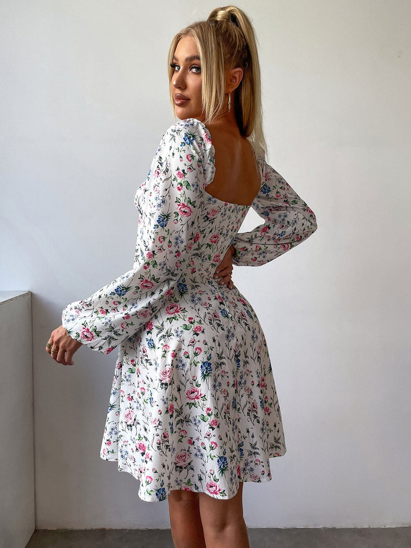 Tie Front Ditsy Floral Dress | Wedding Guest Dress, Vacation Dress