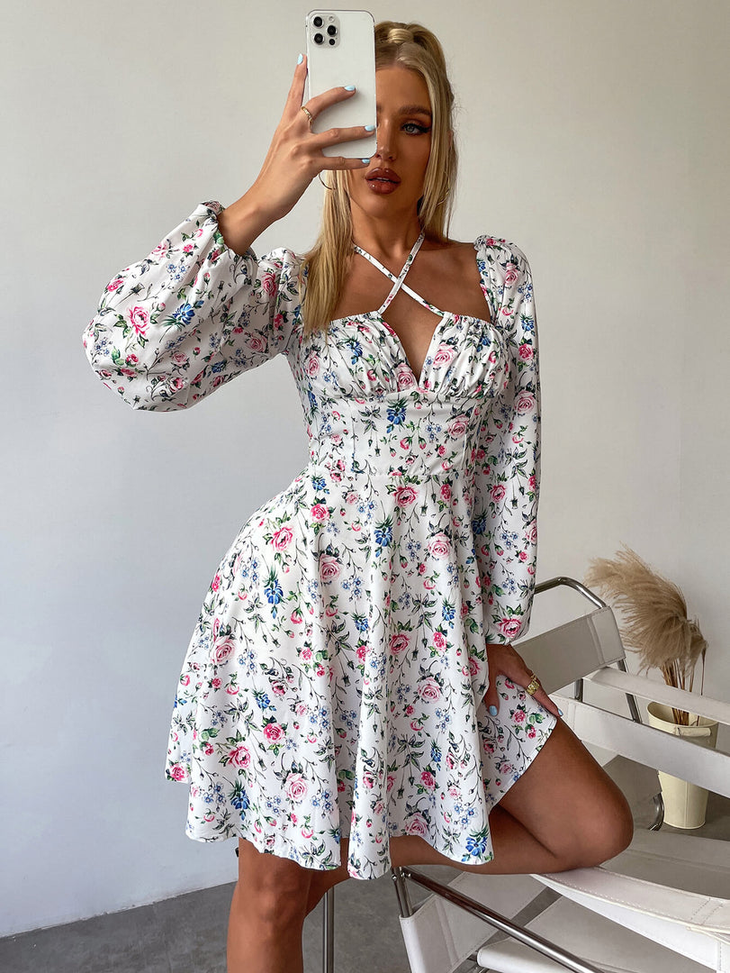 Tie Front Ditsy Floral Dress | Wedding Guest Dress, Vacation Dress
