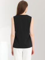 Load image into Gallery viewer, Women's Blouses V Neck Sleeveless Relaxed Flowing Tank Top Style
