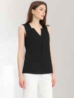 Load image into Gallery viewer, Women's Blouses V Neck Sleeveless Relaxed Flowing Tank Top Style
