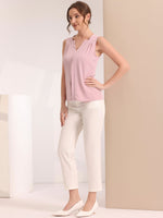 Load image into Gallery viewer, Women's Blouses V Neck Sleeveless Relaxed Flowing Tank Top Style

