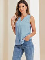 Load image into Gallery viewer, Women's Blouses V Neck Sleeveless Relaxed Flowing Tank Top Style
