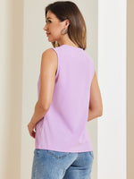 Load image into Gallery viewer, Women's Blouses V Neck Sleeveless Relaxed Flowing Tank Top Style
