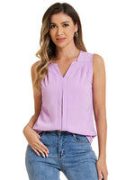 Load image into Gallery viewer, Women's Blouses V Neck Sleeveless Relaxed Flowing Tank Top Style
