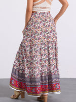Load image into Gallery viewer, Women's Printed Maxi Skirt High Waist Side Slit Flowing

