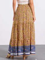 Load image into Gallery viewer, Women's Printed Maxi Skirt High Waist Side Slit Flowing
