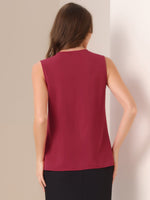 Load image into Gallery viewer, Women's Blouses V Neck Sleeveless Relaxed Flowing Tank Top Style
