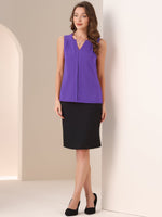 Load image into Gallery viewer, Women's Blouses V Neck Sleeveless Relaxed Flowing Tank Top Style
