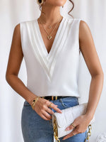 Load image into Gallery viewer, Women's Blouses V Neck Sleeveless Wrap Relaxed Tank Top Style
